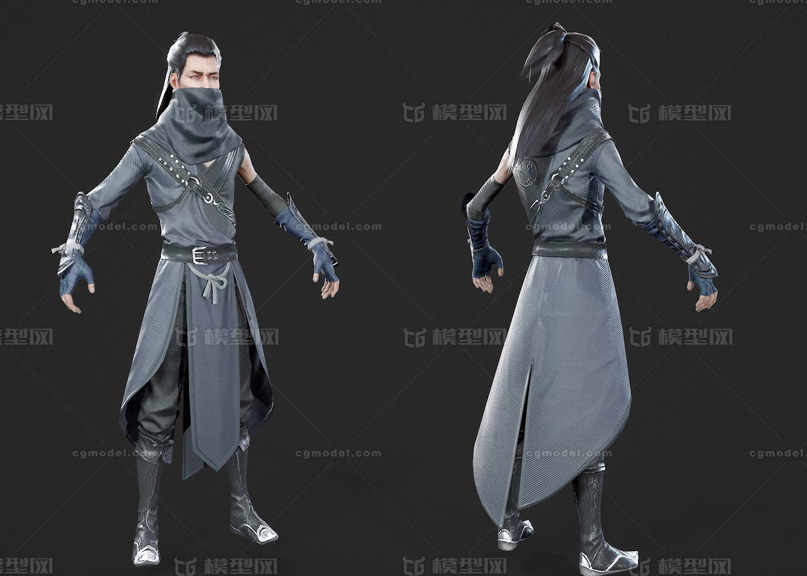 次时代 写实古代刺客模型-男人模型库-3ds Max(.max)模型下载-cg模型网