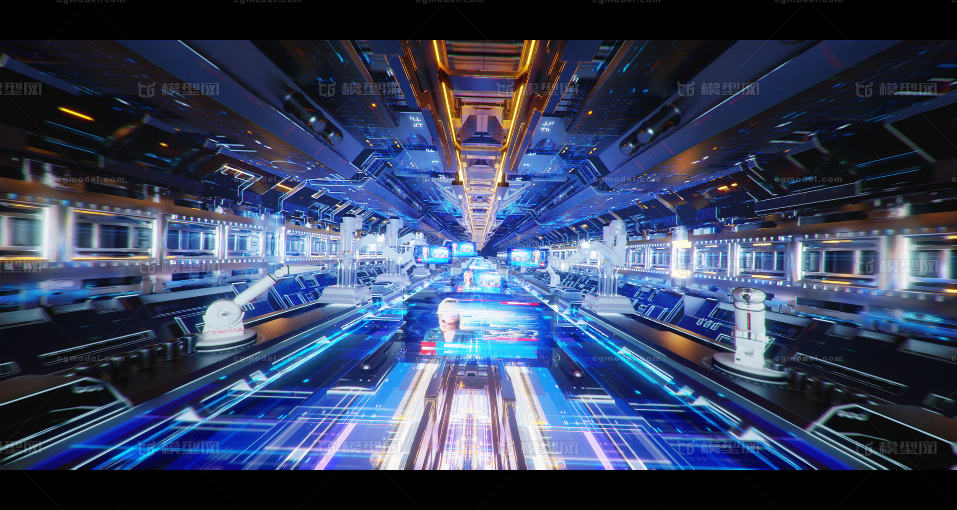 超级机械 流水线_杰特潘 作品_场景科幻场景_cg模型网