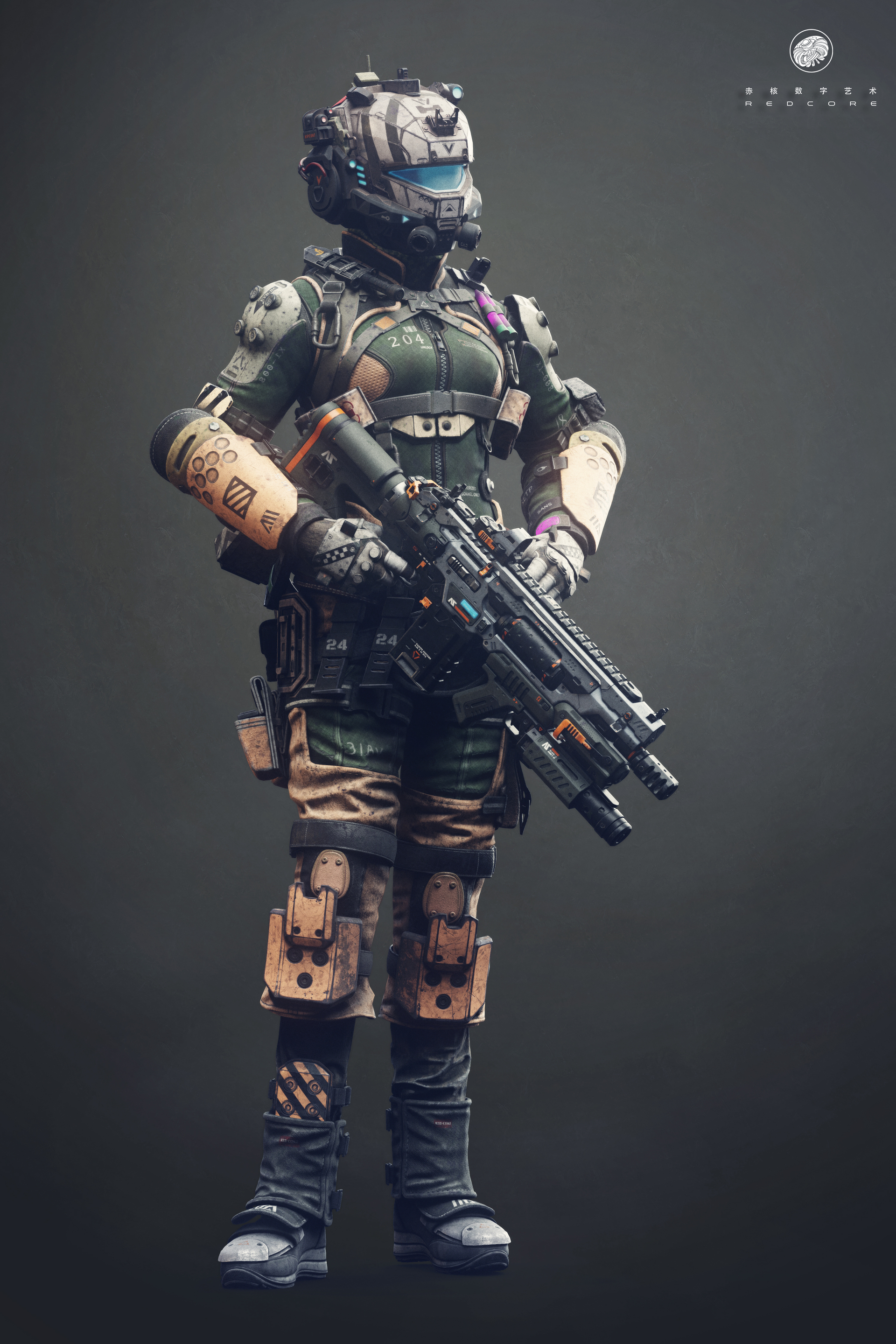 泰坦陨落,赤核班级小队次世代角色模型展示_赤核数字艺术作品_游戏