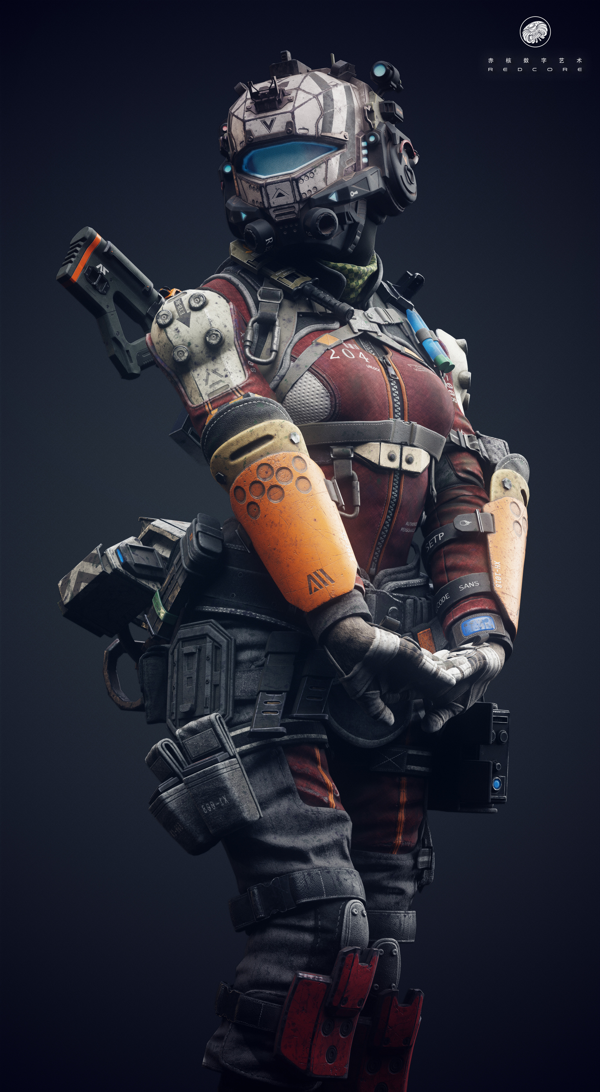 泰坦陨落,赤核班级小队次世代角色模型展示_赤核数字艺术作品_游戏