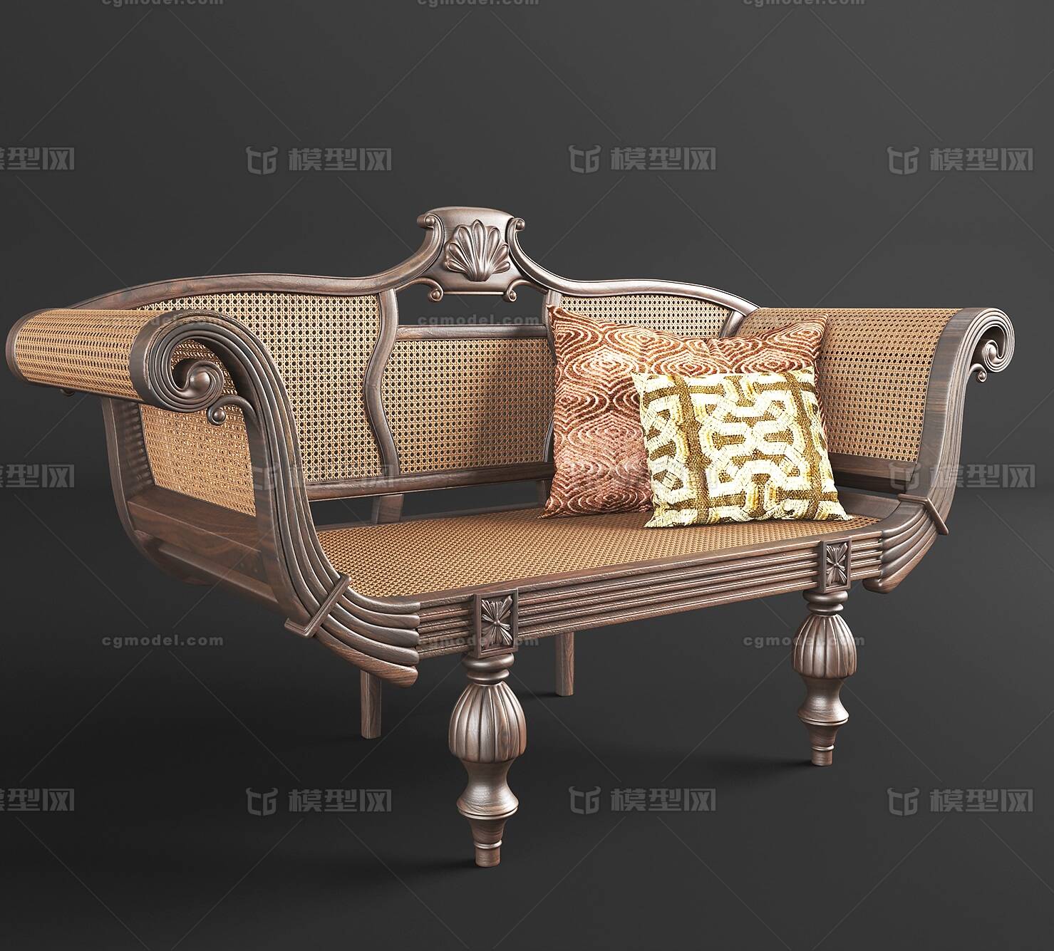 榻榻米 长凳卧床模型-沙发模型库-3ds Max(.max)模型下载-cg模型网