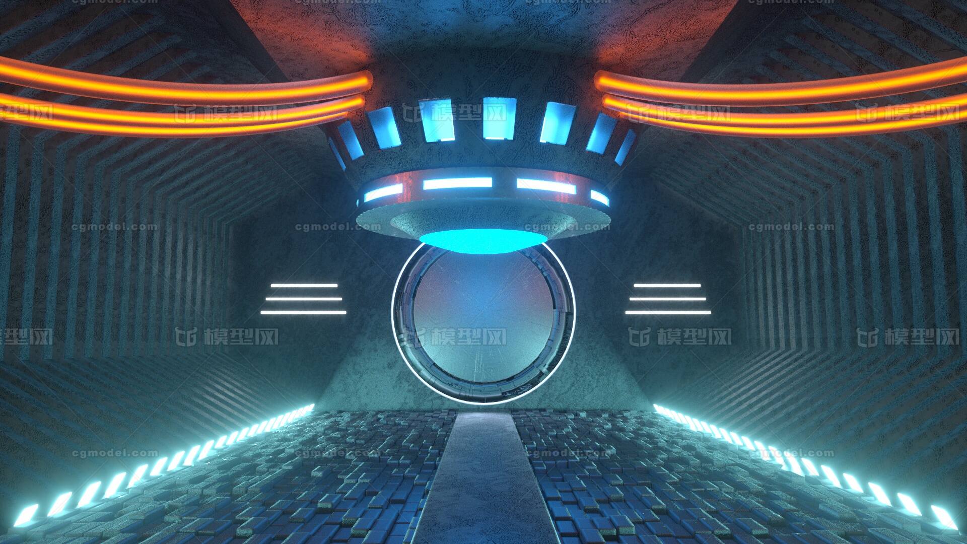 科幻通道C4D场景OC渲染模型-科幻场景模型库-Cinema 4D(.c4d)模型下载-cg模型网