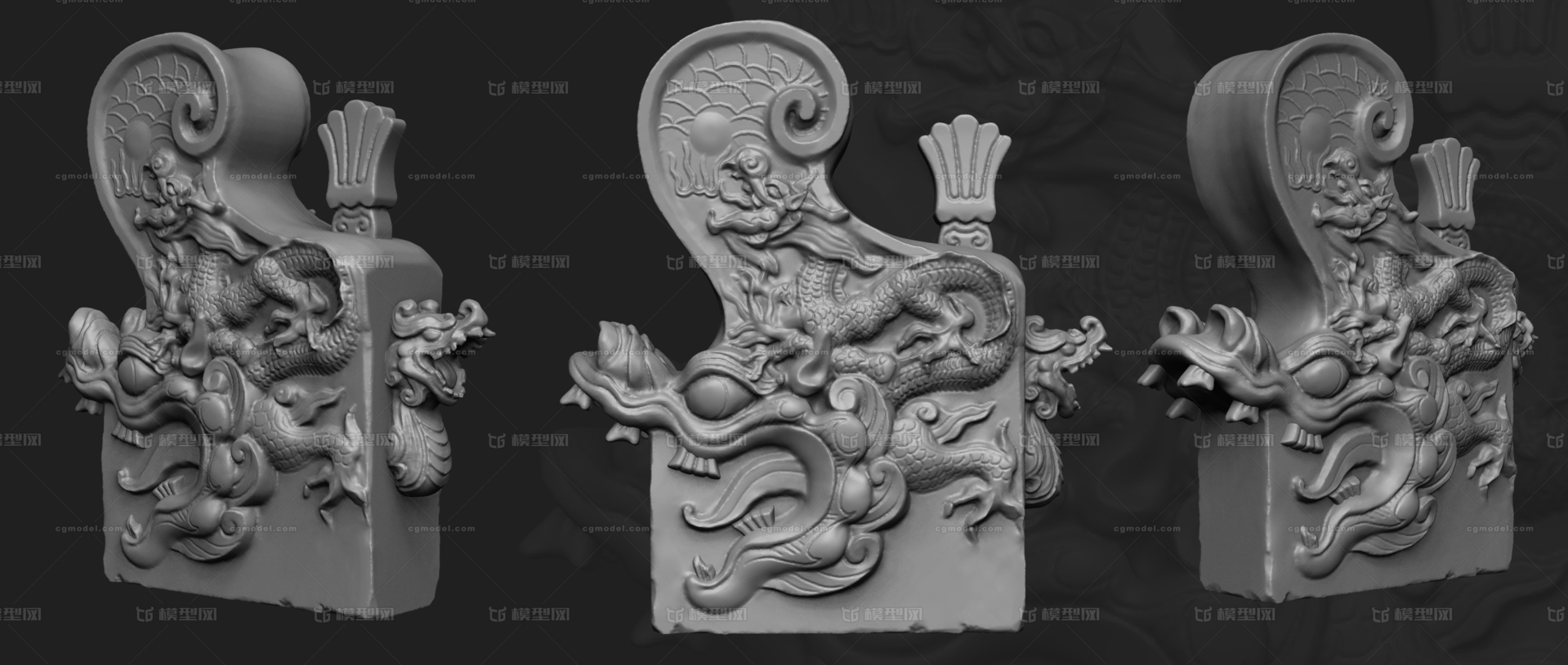 中国古代建筑鸱吻-高模 脊兽模型-历史建筑模型库-3ds Max(.max)模型下载-cg模型网