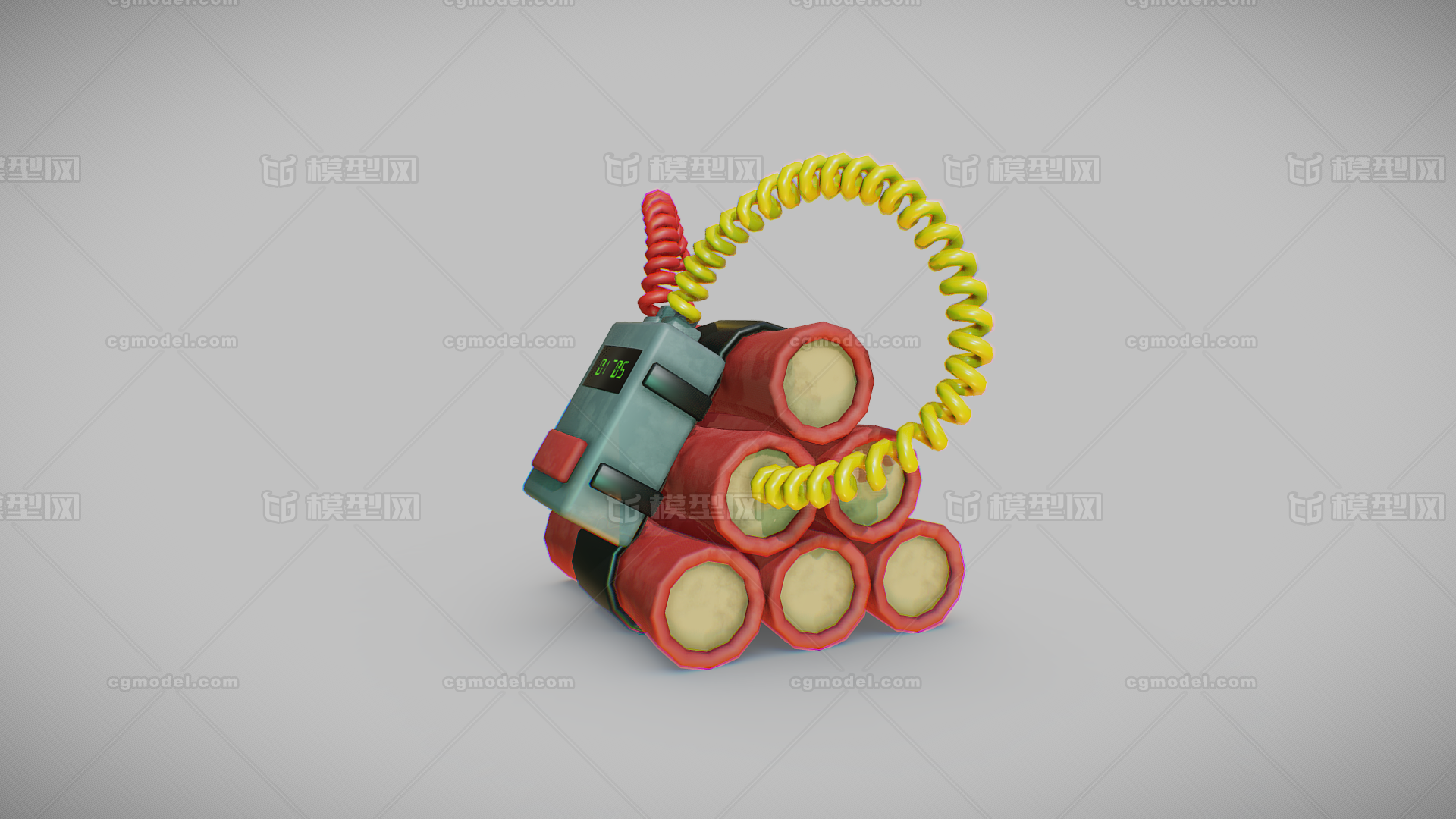 卡通c4炸弹tnt炸弹定时炸弹炸药遥控炸弹 爆炸装置雷管 Cg模型网 Cgmodel 三维设计师交流互动平台 专注多品类3d模型下载 原创作品分享 软件学习