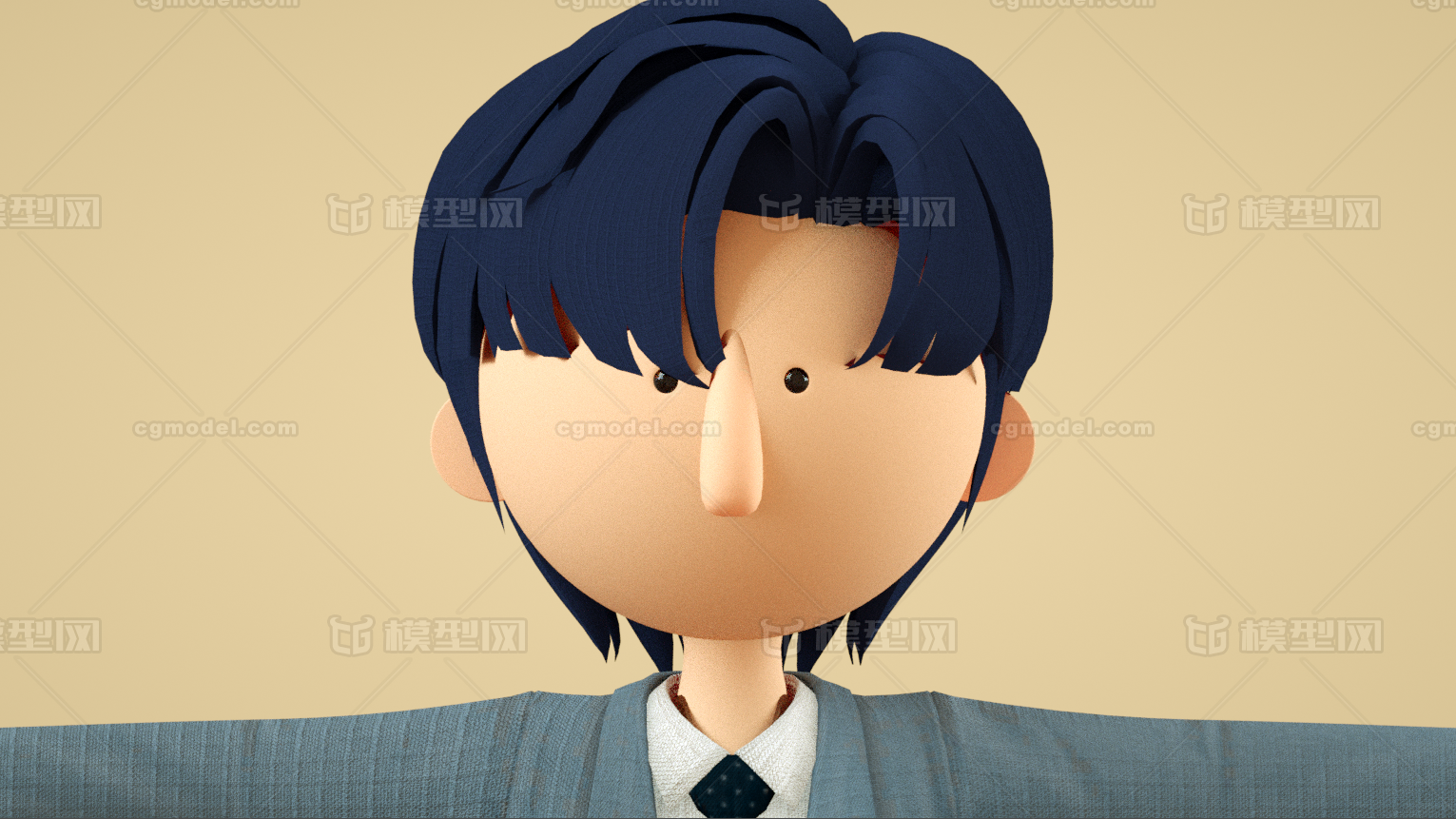 C4D男IP角色 没有绑定模型-男人模型库-Cinema 4D(.c4d)模型下载-cg模型网
