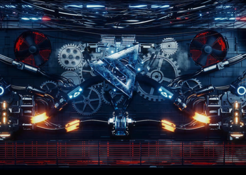 c4d科幻齿轮管道工业风前场待客场景(循环动画)