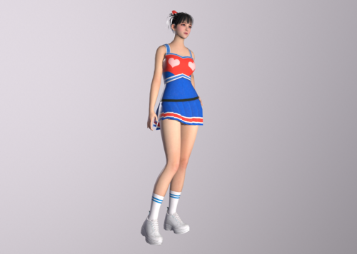 啦啦队员,带绑定蒙皮,少女,美女,运动员,长腿,小姐姐,短发,ck裙,超