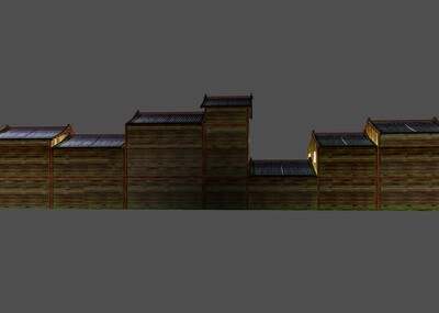 中国古代居民楼-街道模型-古代场景模型库-Maya(.ma/.mb)模型下载-cg模型网
