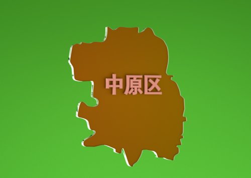 郑州市地图中原区地图示意图建模