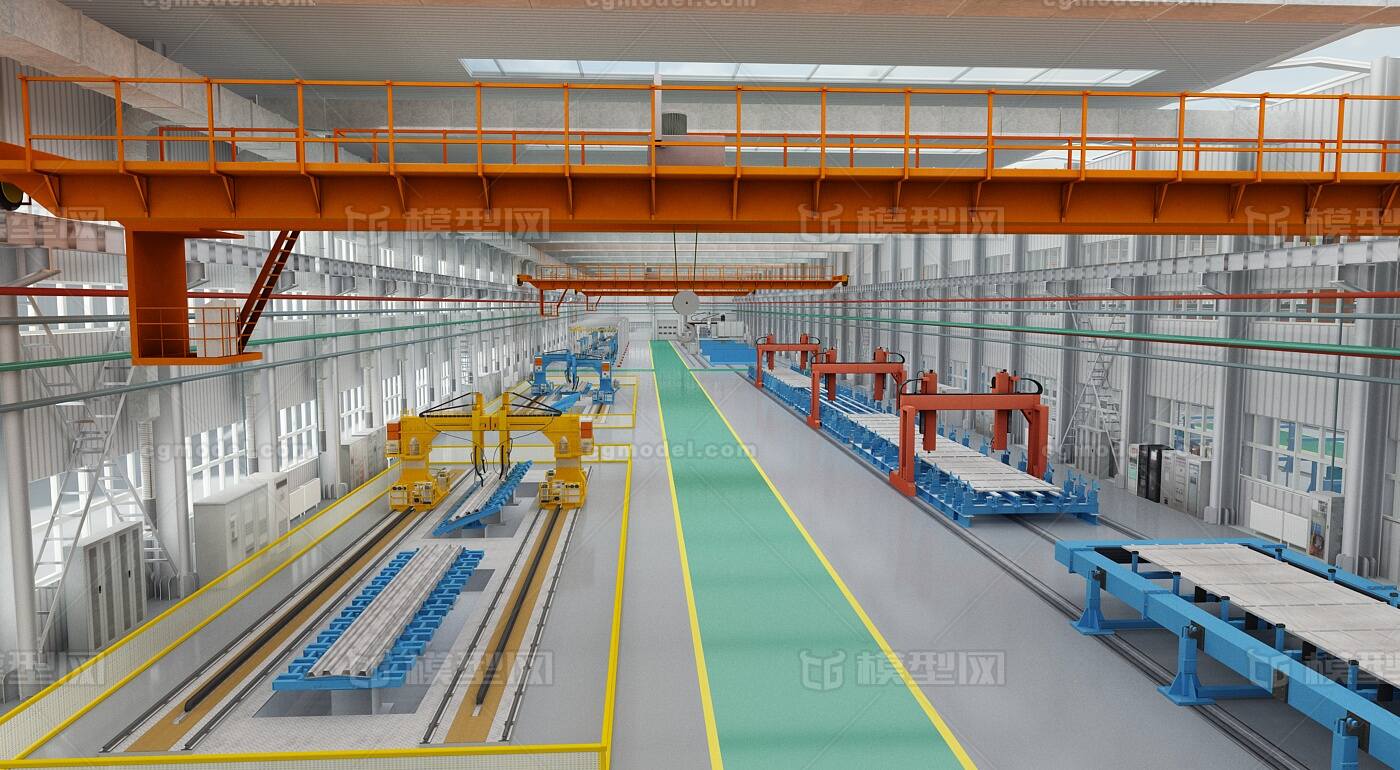动车 加工车间 写实 智能制造 _02270071作品_场景现代场景_cg模型网
