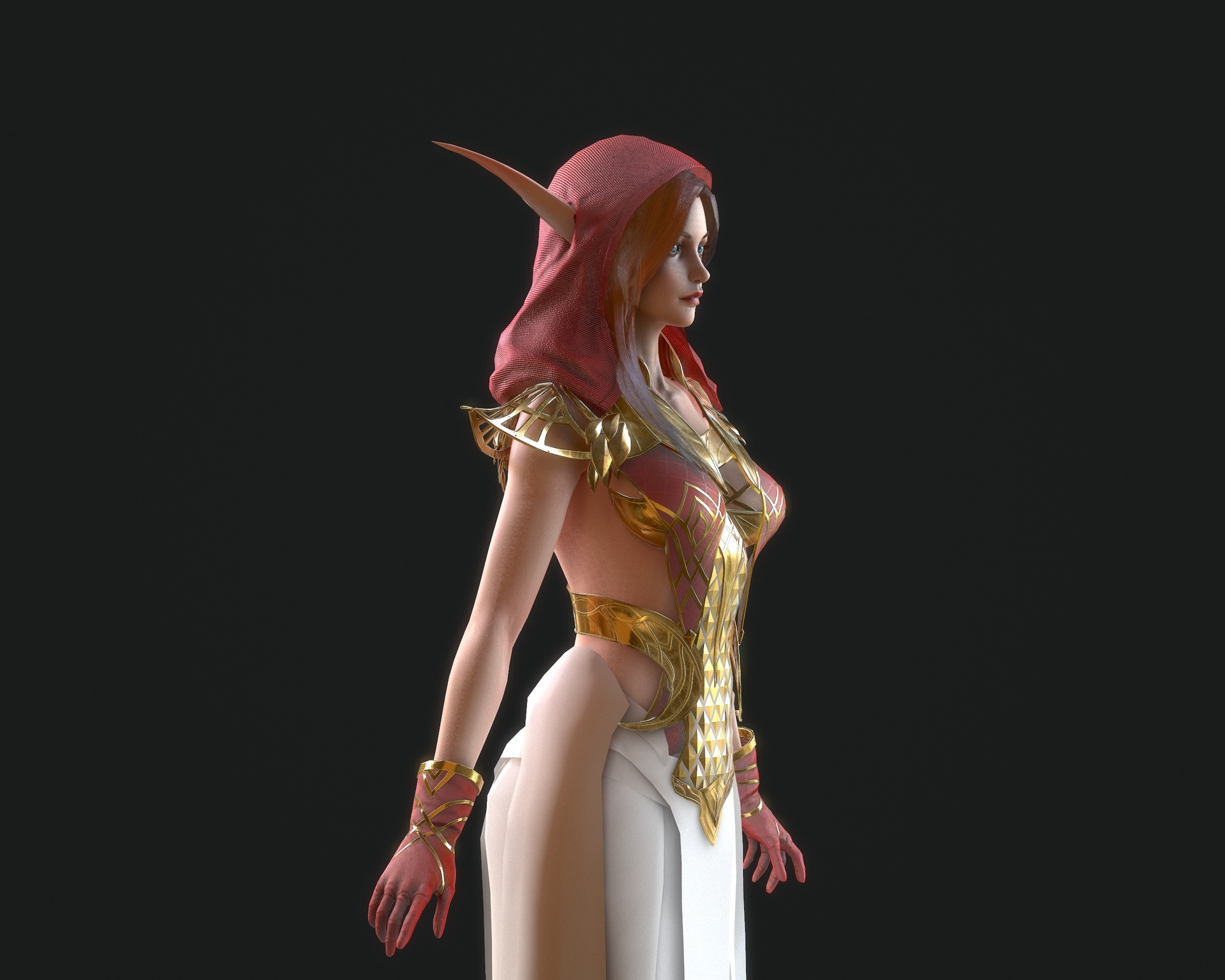 女精灵(练习)_欧小星作品_角色/人物/生物_cg模型网