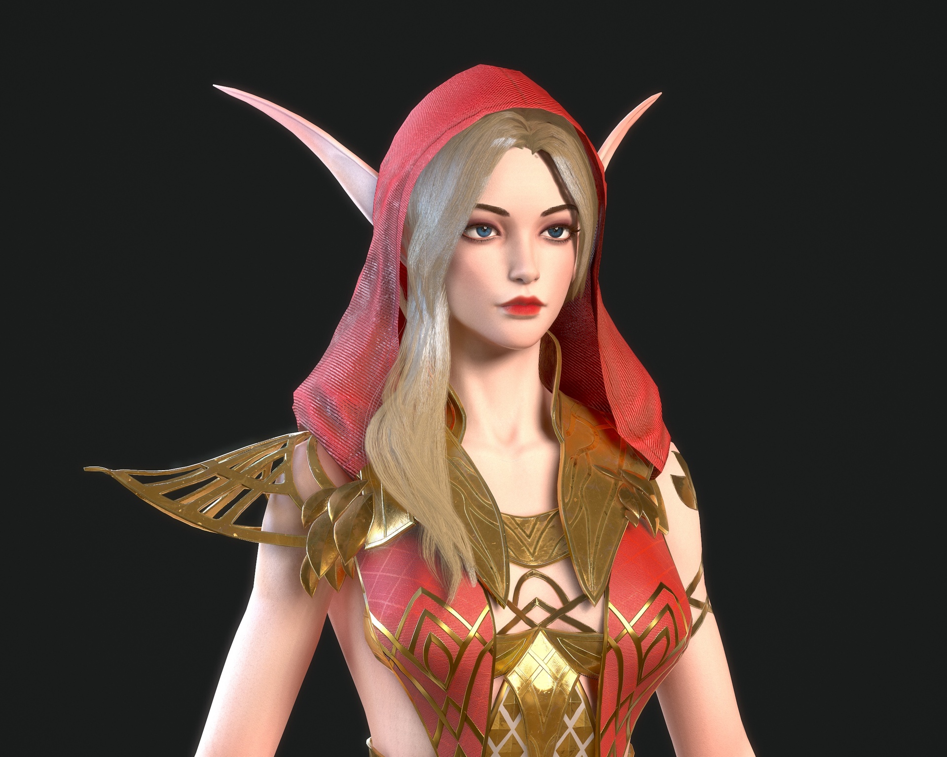 女精灵(练习)_欧小星作品_角色/人物/生物_cg模型网