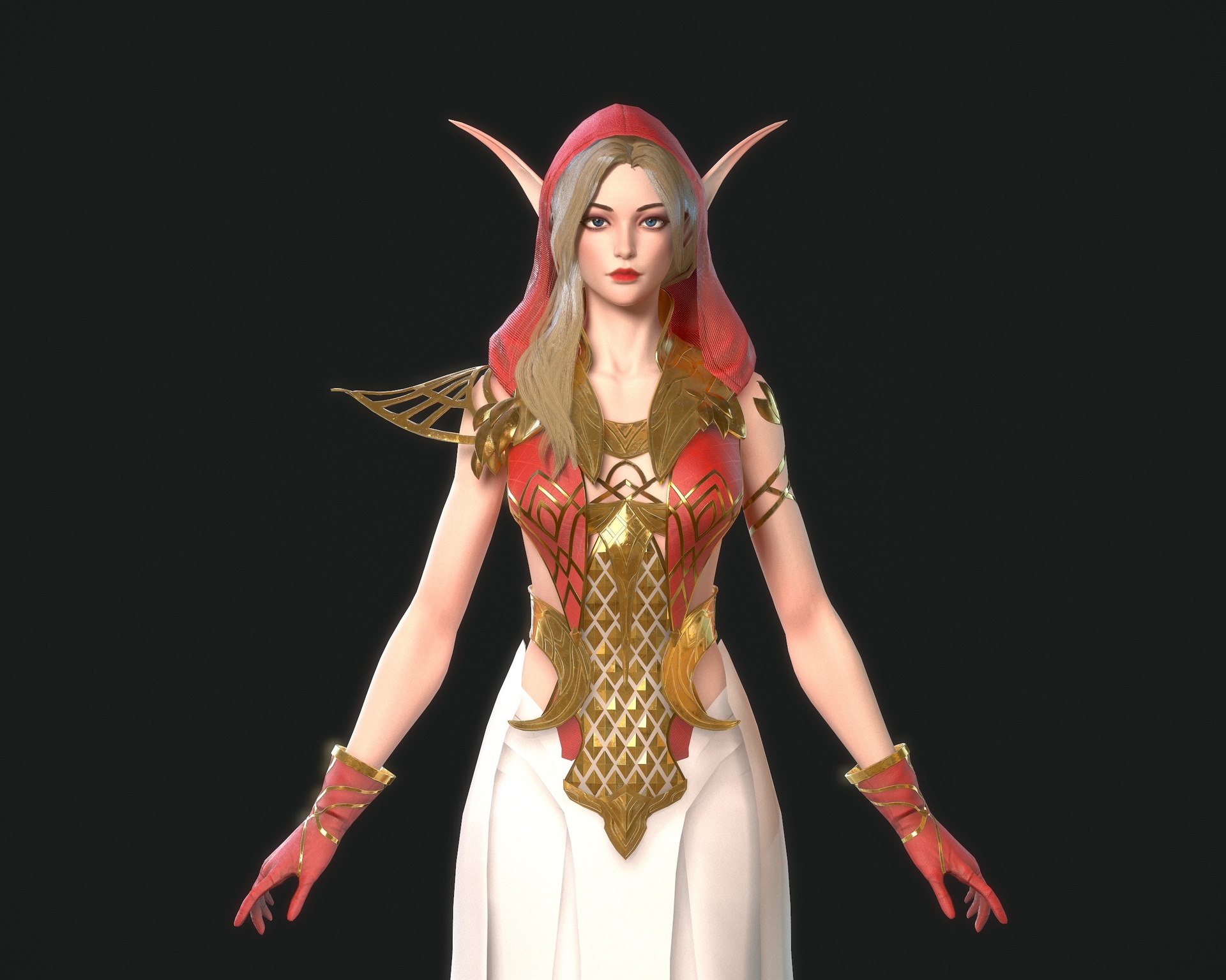 女精灵(练习)_欧小星作品_角色/人物/生物_cg模型网