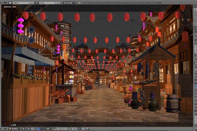 游戏场景 漫画场景模型-古代场景模型库-FBX(.fbx)模型下载-cg模型网