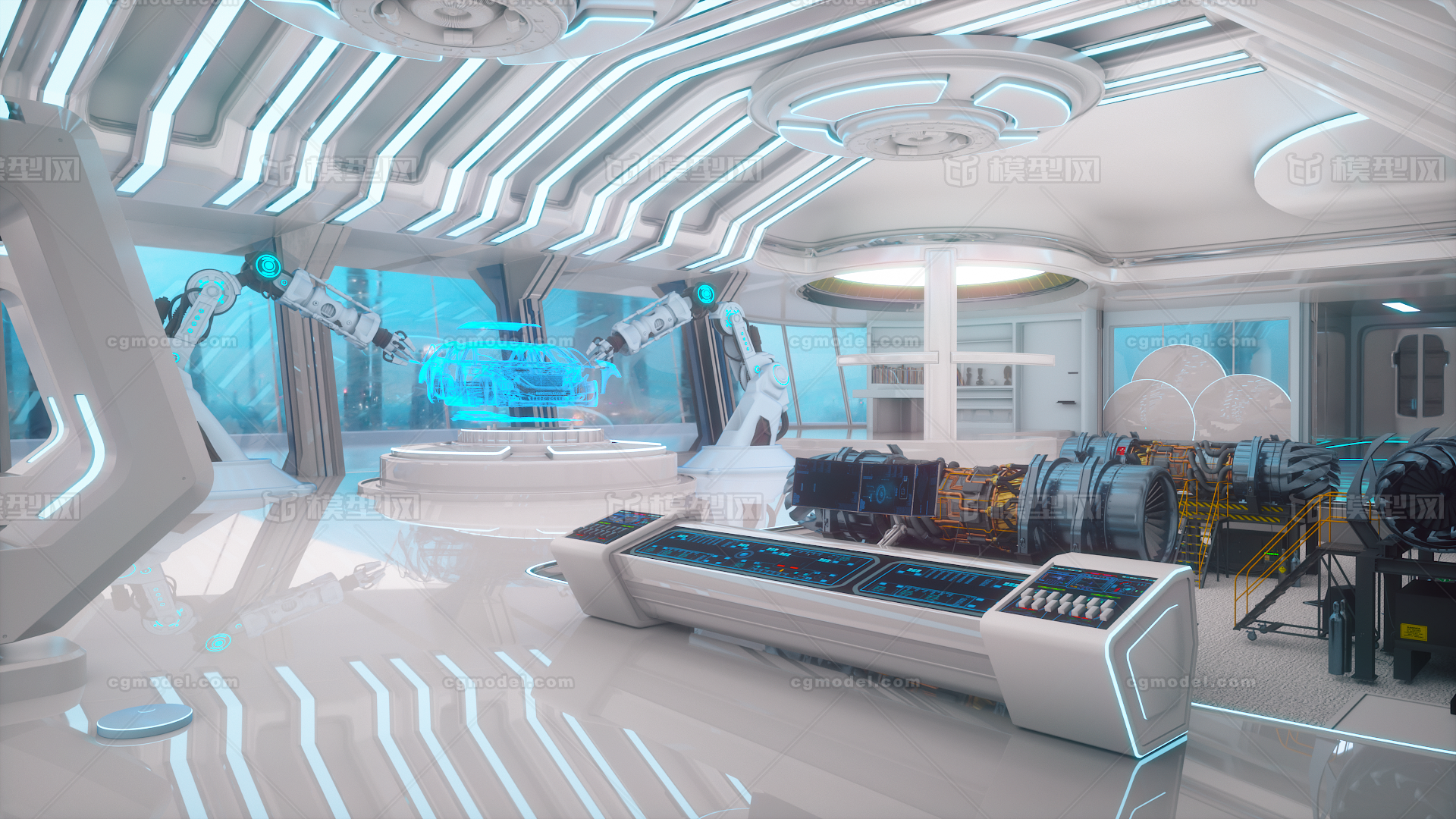 高端科技场景 科幻模型-科幻场景模型库-FBX(.fbx)模型下载-cg模型网