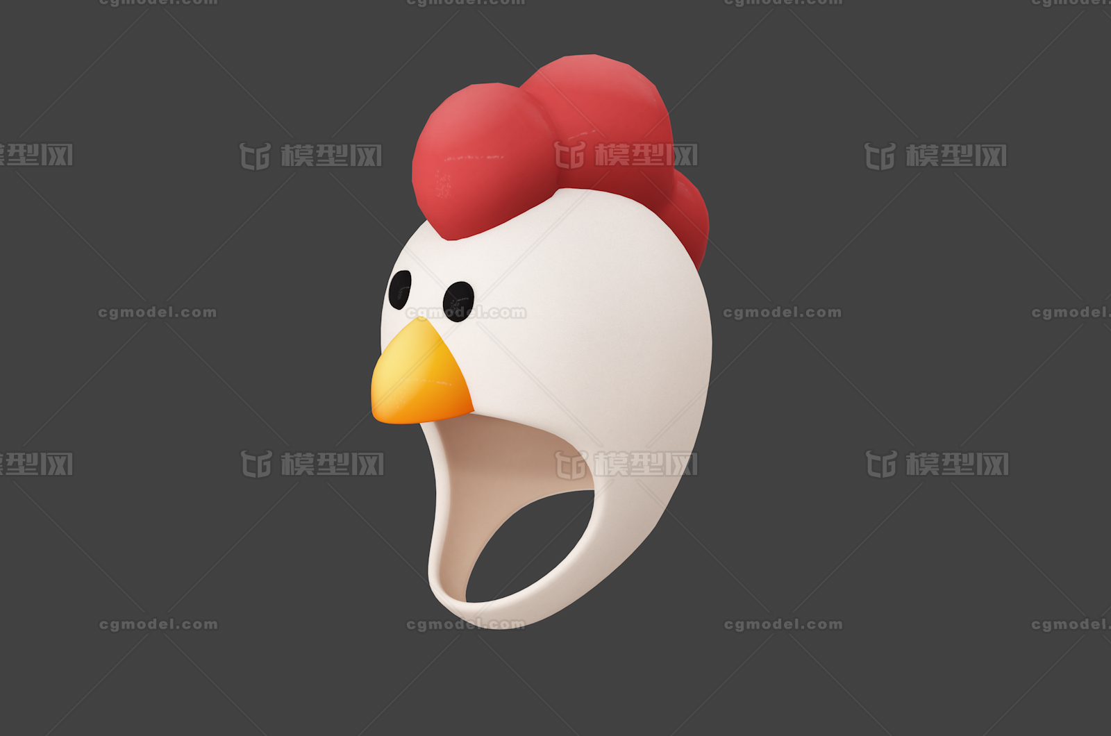 帽子 鸡头帽模型-个人用品模型库-Cinema 4D(.c4d)模型下载-cg模型网