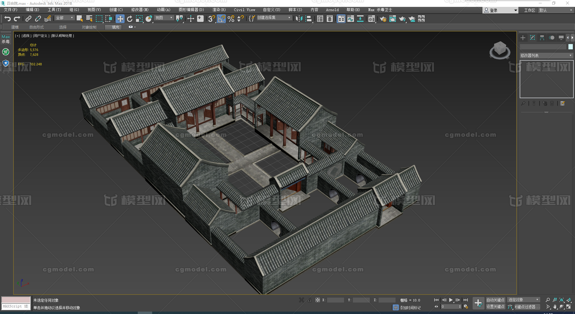 中式建筑 场景模型-古代场景模型库-3ds Max(.max)模型下载-cg模型网