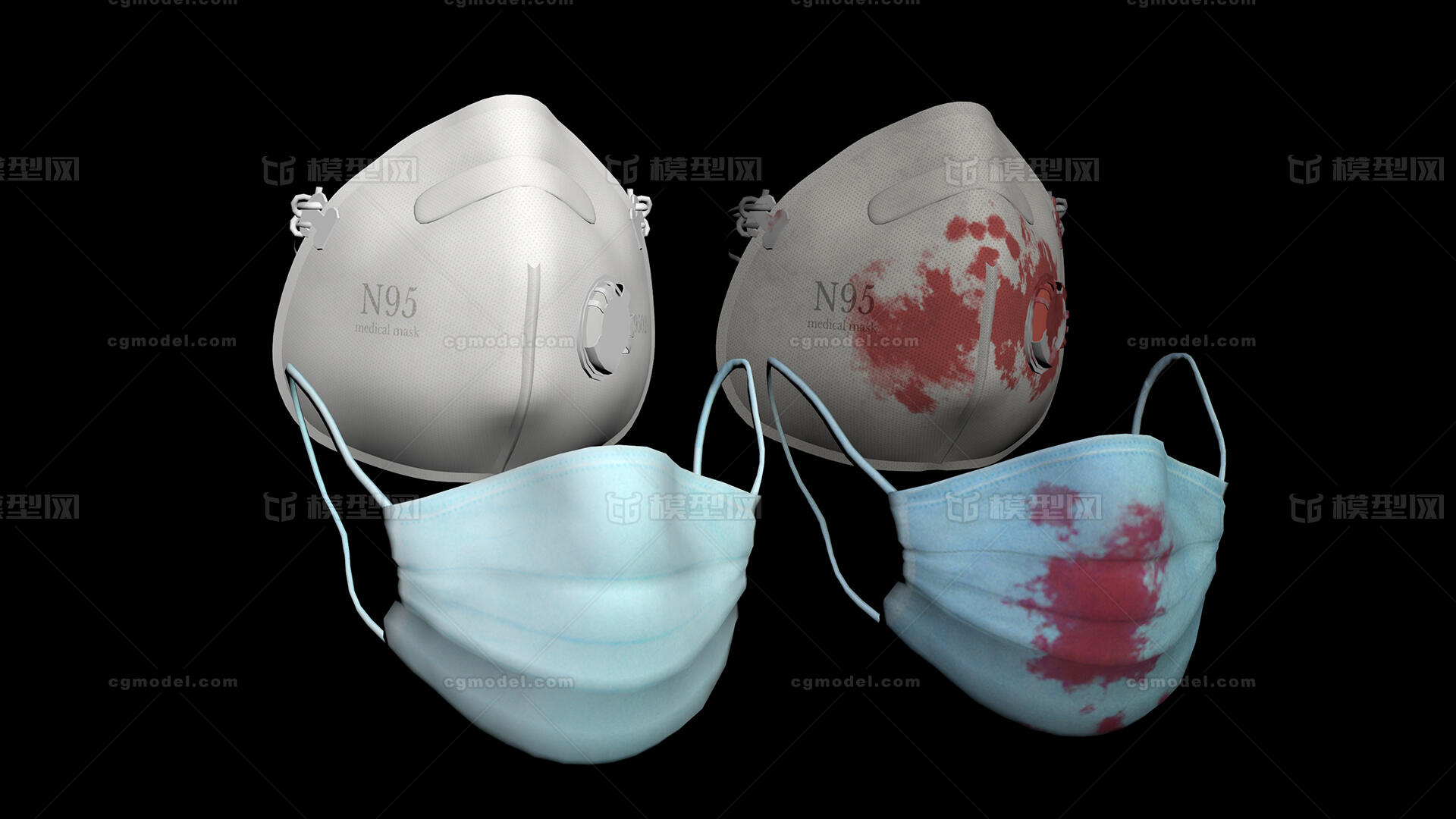 口罩 n95 医用口罩 带血迹的口罩 疫情 次时代口罩 防霾口罩