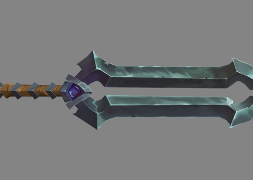 手绘卡通双刃剑