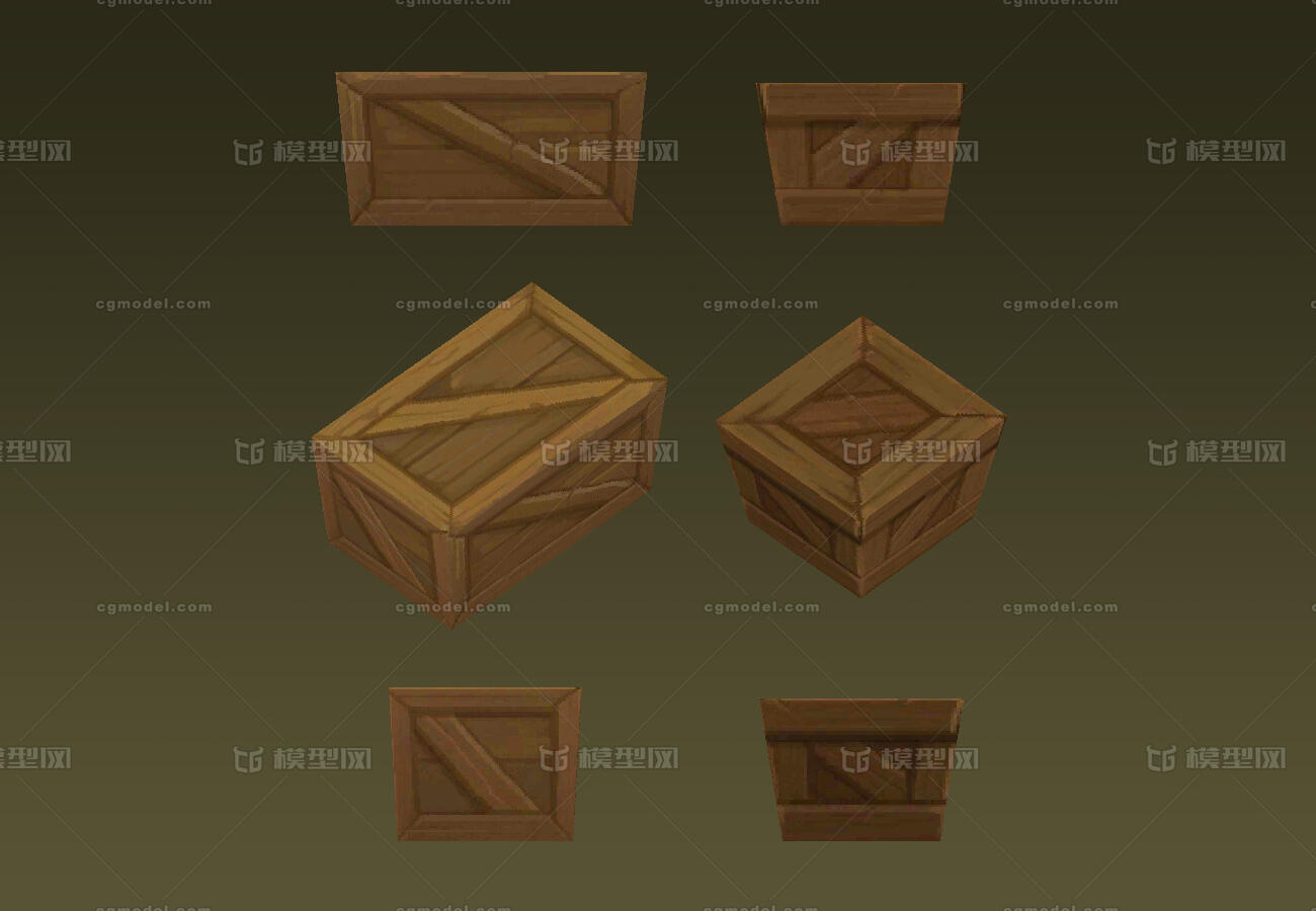 木箱 箱子模型-场景部件模型库-3ds Max(.max)模型下载-cg模型网