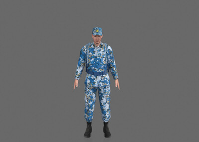 写实 解放军模型-男人模型库-Maya(.ma/.mb)模型下载-cg模型网