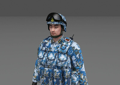 写实 解放军模型-男人模型库-Maya(.ma/.mb)模型下载-cg模型网