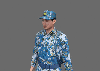 写实 解放军模型-男人模型库-Maya(.ma/.mb)模型下载-cg模型网