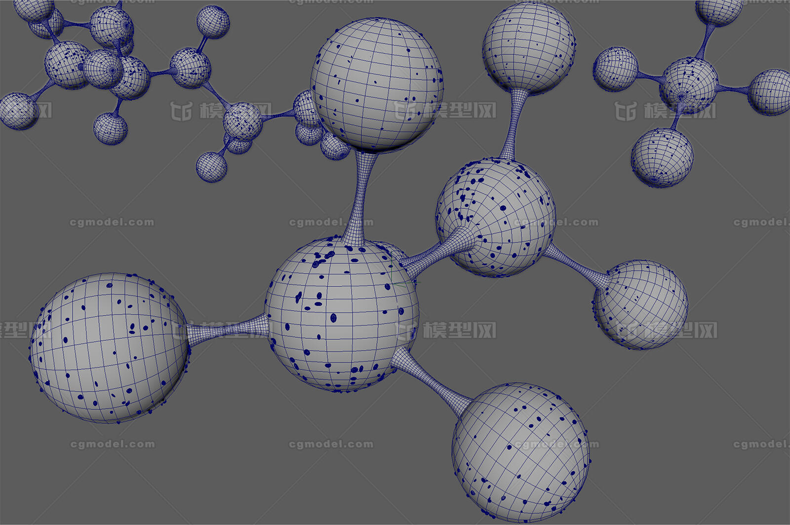 化学分子链、分子式_siagoo作品_生物结构组织生物结构组织_cg模型网