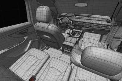 c4d oc 写实 汽车 带内饰 带贴图 aece工作流