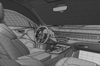 c4d oc 写实 汽车 带内饰 带贴图 aece工作流