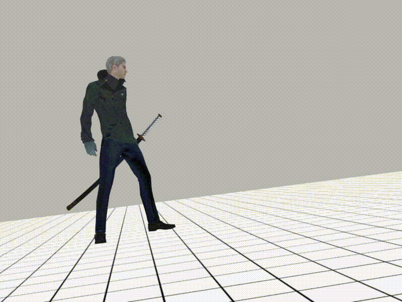 武士 次世代战士 刀客 带动画模型-男人模型库-3ds Max(.max)模型下载-cg模型网