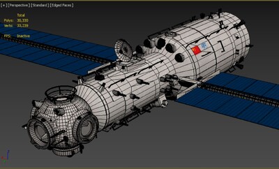 天和核心舱 天和号模型-其他航天设施模型库-3ds Max(.max)模型下载-cg模型网