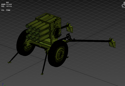 ph-63式107mm火箭炮模型-火炮器械模型库-3ds max(.