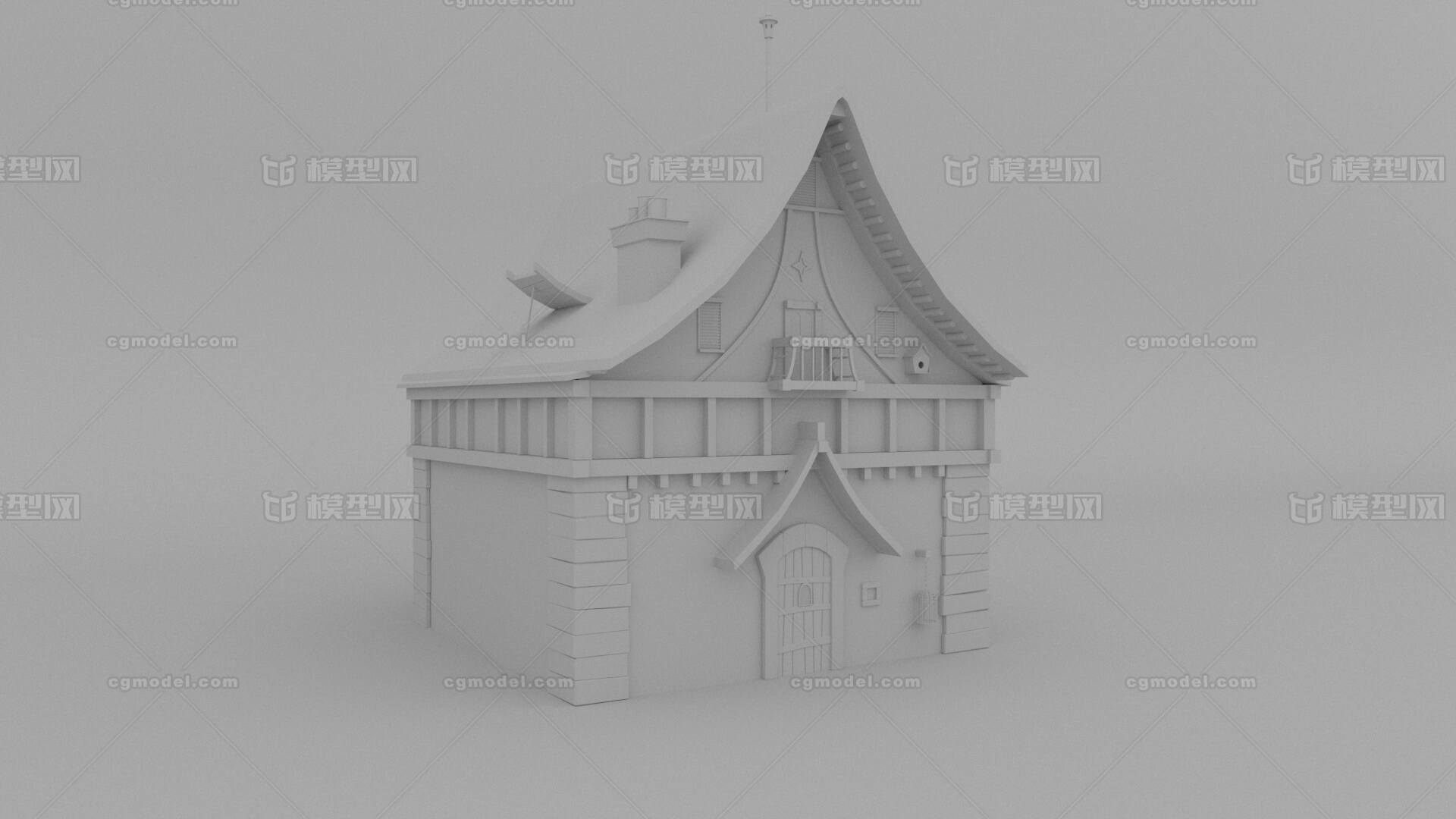 三渲二建筑模型-场景模型库-3ds Max(.max)模型下载-cg模型网