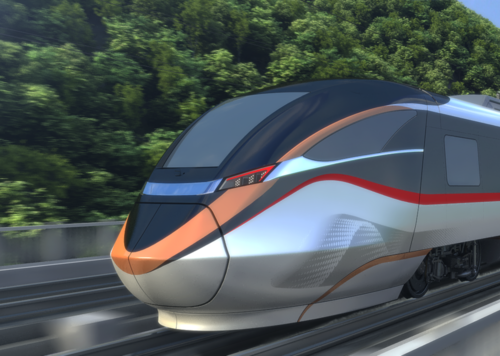 高铁 铁路 火车 动车  山体 山 工业 产品 影视 樱花树