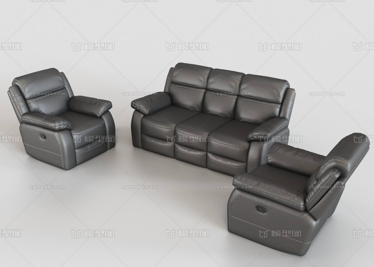 沙发 皮革沙发模型-沙发模型库-3ds Max(.max)模型下载-cg模型网