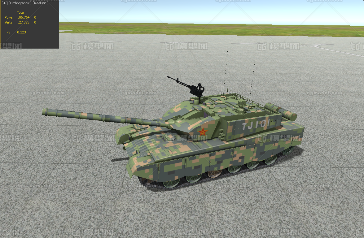 99a主战坦克模型-其他器械模型库-3ds Max(.max)模型下载-cg模型网