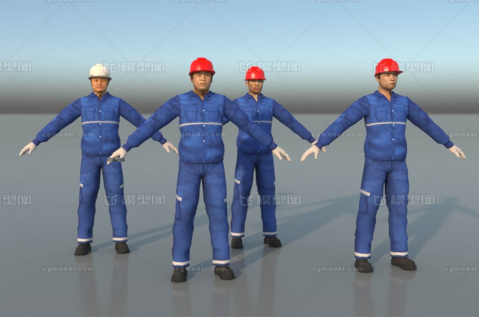 工厂技术工人 维修工模型 男人模型库 3ds Maxmax模型下载 Cg模型网 