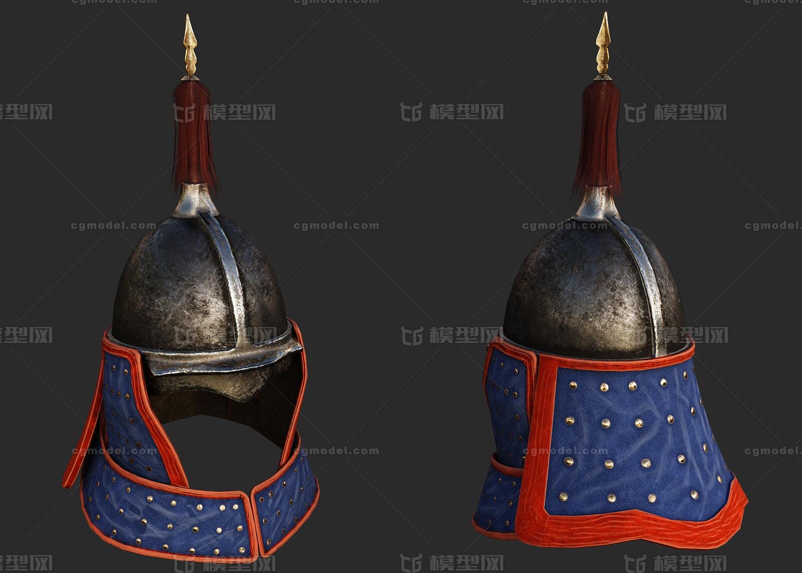 【大明劫】pbr 明朝武将 将军 盔甲铠_江莜悠作品_武器防具_cg模型网