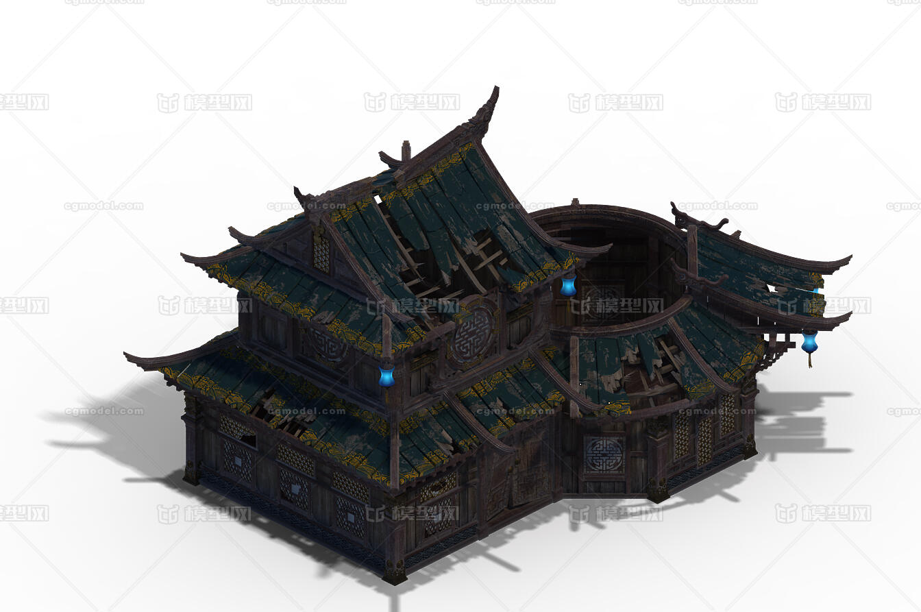 三渲二 高品质精度模型-场景部件模型库-3ds Max(.max)模型下载-cg模型网