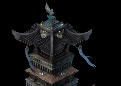 三渲二 高品质精度 墙体 古建筑 建筑 塔楼 防御塔模型-场景部件模型库-3ds Max(.max)模型下载-cg模型网