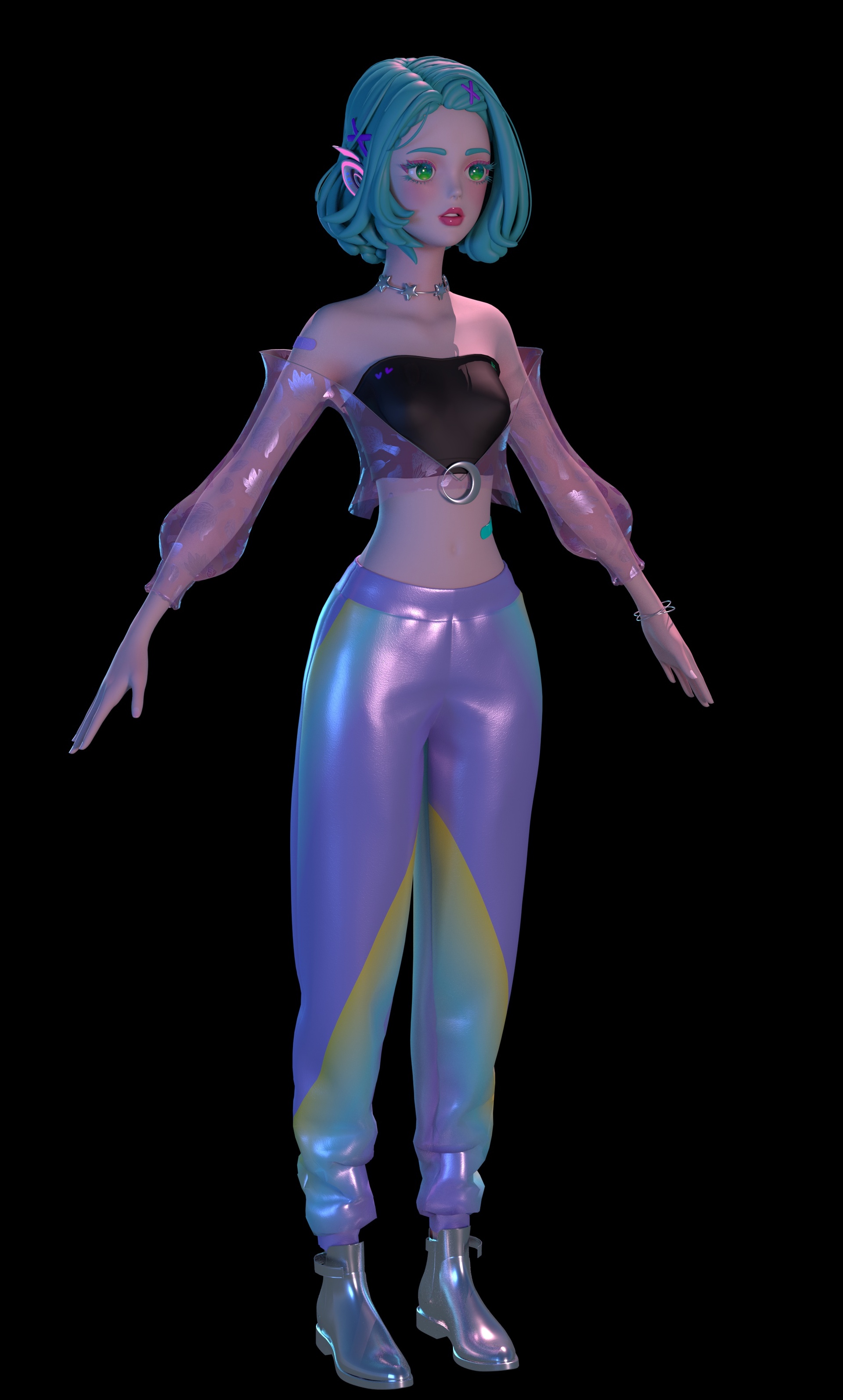 虚拟偶像-菠菜&萝卜_shakedog抖狗作品_角色/人物/生物_cg模型网