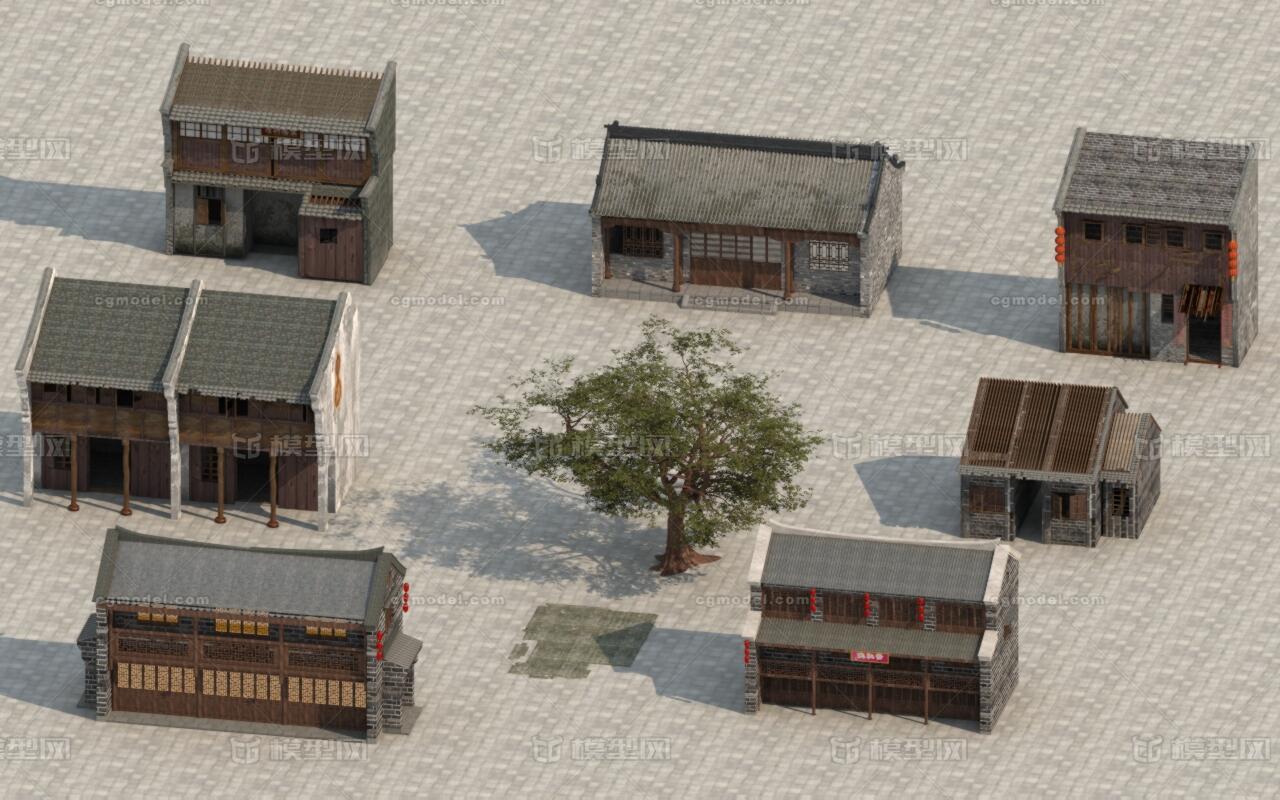 古建筑.古建.古代房子 古代建筑模型-历史建筑模型库-3ds Max(.max)模型下载-cg模型网
