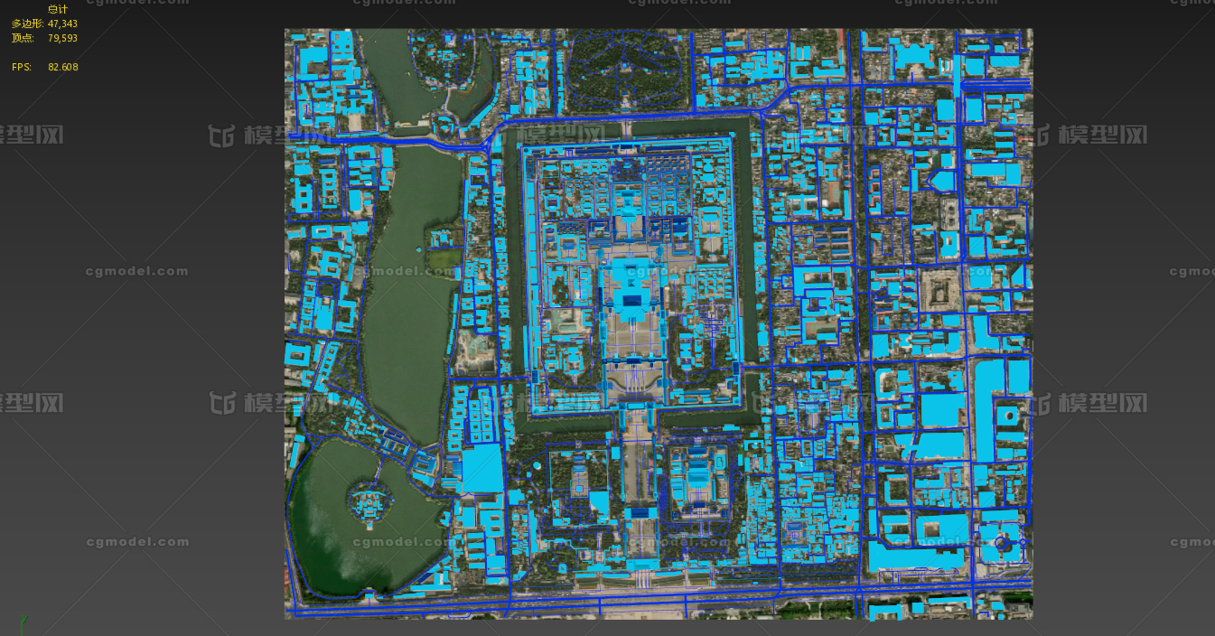 故宫数字孪生地图 北京故宫周边城市cim模型  可用做数字孪生和大数据