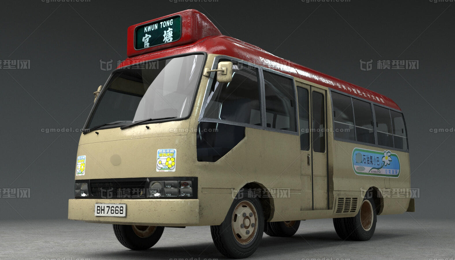 香港小巴 香港巴士模型-公共车模型库-3ds Max(.max)模型下载-cg模型网
