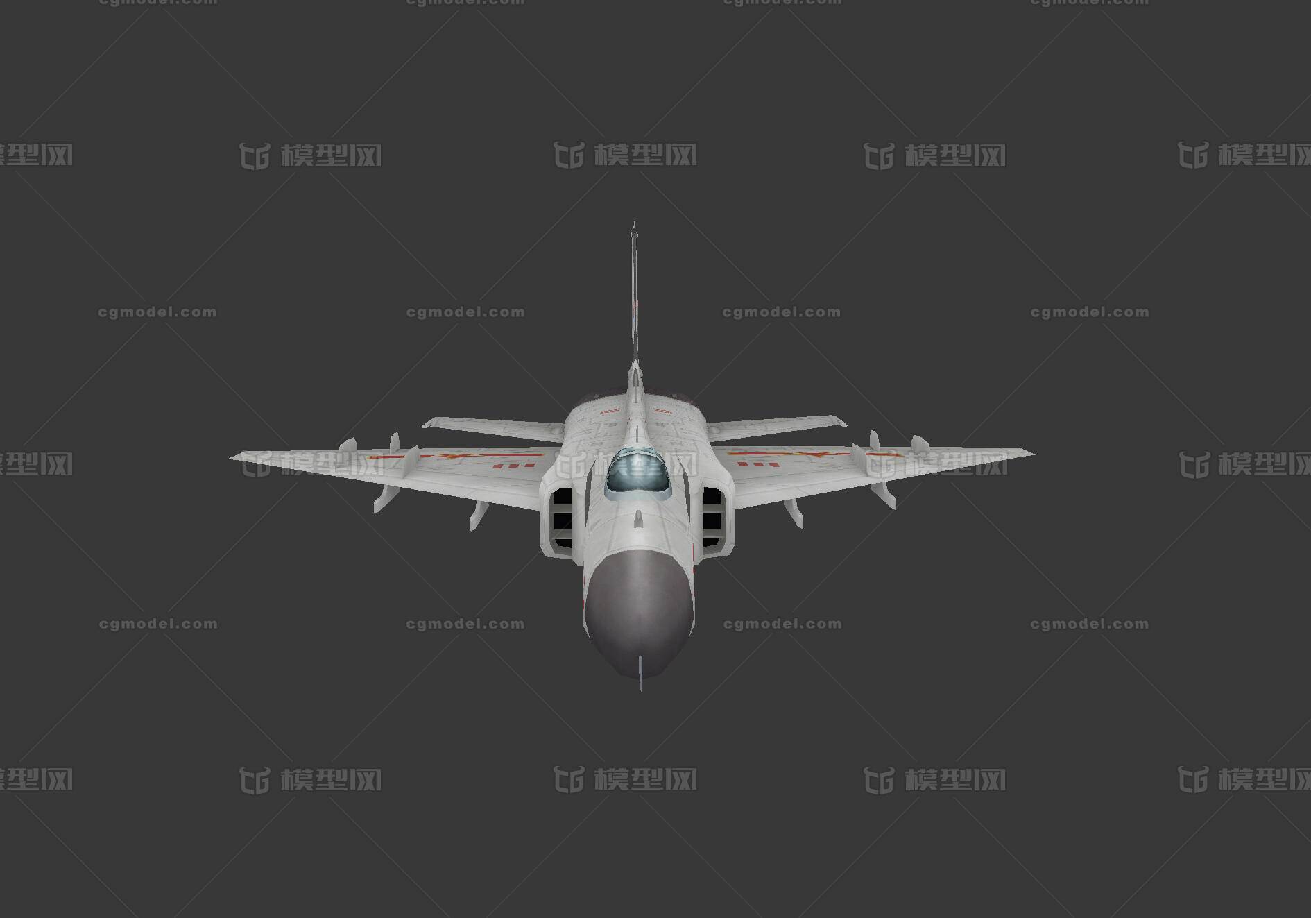 歼8B战斗机 歼8B模型-军用飞机模型库-3ds Max(.max)模型下载-cg模型网
