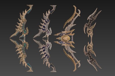 骑士之弓 神圣之弓模型-其他器械模型库-Marmoset Toolbag(.tbscene/.tbmat)模型下载-cg模型网