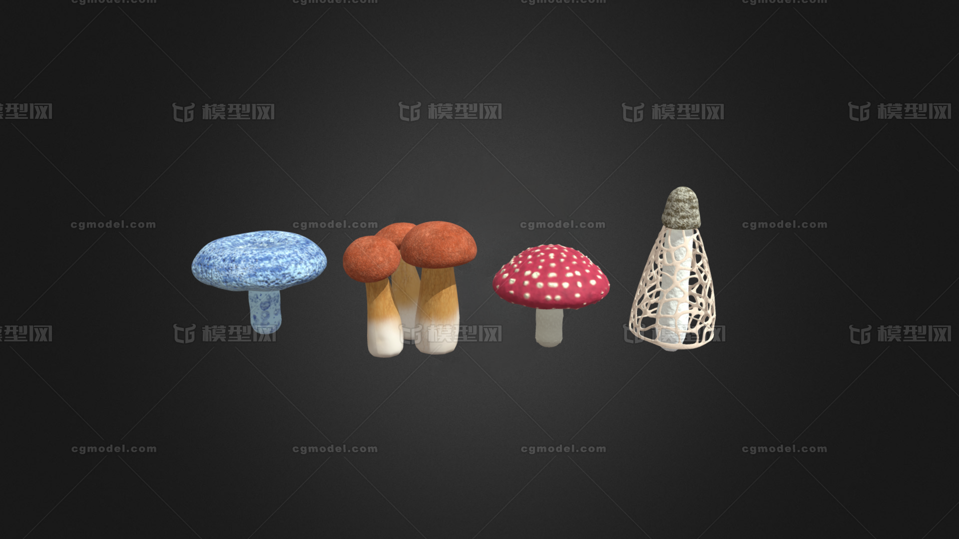 蘑菇 菌子模型-真菌模型库-3ds Max(.max)模型下载-cg模型网