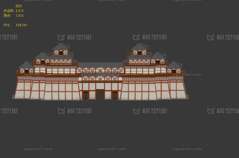 汉代城楼 古建筑模型模型-历史建筑模型库-3ds Max(.max)模型下载-cg模型网