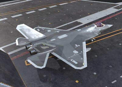 PBR 绑定动画 歼35战斗机 中国海军隐身舰载机 海四代 J35 歼-35 J-35 福建舰舰载机